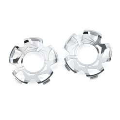 Duratrax Clip-Lock Wheel Face Mirror Chrome For Ripper 5.7" Wheel (2)