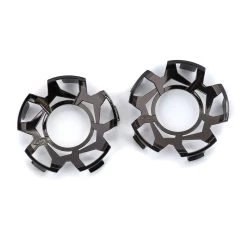 Duratrax Clip-Lock Wheel Face Black Chrome For Ripper 5.7" Wheel (2)