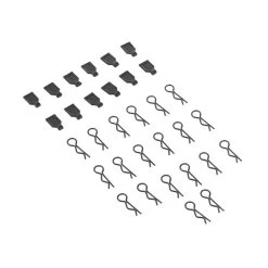 Duratrax 1/10 Body Clips (20) & Rubber Pull Tabs (12)