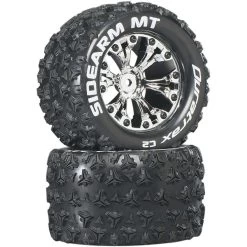 Duratrax Sidearm MT 2.8" Mounted 1/2" Offset C2 Tires, Chrome (2)