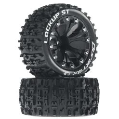 Duratrax Lockup ST 2.8" Mounted Offset Tires, Black (2)