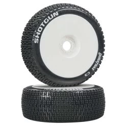 Duratrax Shotgun 1/8 C3 Mounted Buggy Tires, White (2)