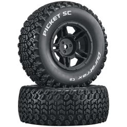 Duratrax Picket SC C2 Mounted Tires: Slash 4x4 Blitz Front Rear (2)