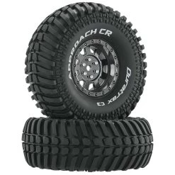 Duratrax Approach CR C3 Mounted 1.9" Crawler Tires, Black Chrome (2)
