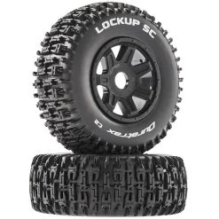 Duratrax Lockup SC Mounted Soft Tires, Black 17mm Hex (2)
