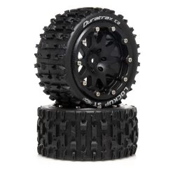 Duratrax Lockup ST Belted 2.8" 2WD Mounted Rear Tires, 0 Offset, Black (2)