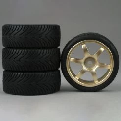 DTXC2803 - 6-Spoke Gold Wheel Radial (4) By DURATRAX @ Great Hobbies