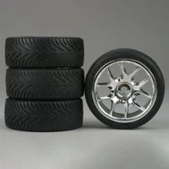 DTXC2806 - 10-Spoke Chrome Onroad Wheel Radial (4) By DURATRAX @ Great Hobbies