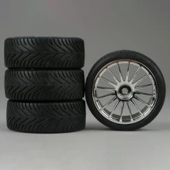 DTXC2808 - 16-Spoke Chrome Onroad Wheel Radial (4) By DURATRAX @ Great Hobbies