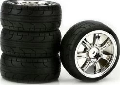 DTXC2813 - 7-Spoke Chrome 2mm Offset ST Radial (4) By DURATRAX @ Great Hobbies