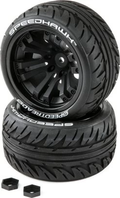 DTXC2900 - Speedtreads Speedhawk 1/10 ST/MT Tires Mntd (2) By DURATRAX @ Great Hobbies