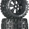 DTXC3578 - Lockup MT 3.8" Mounted Black (2) By DURATRAX @ Great Hobbies