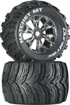 DTXC3587 - Hatchet MT 3.8" Mounted Chrome (2) By DURATRAX @ Great Hobbies