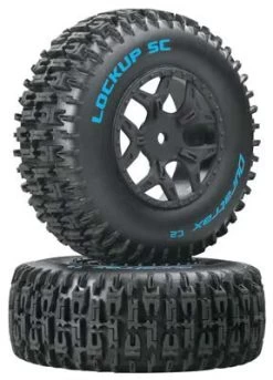 DTXC3675 - Lockup SC Tire C2 Mounted Losi Ten SCTE 4x4 (2) By DURATRAX @ Great Hobbies