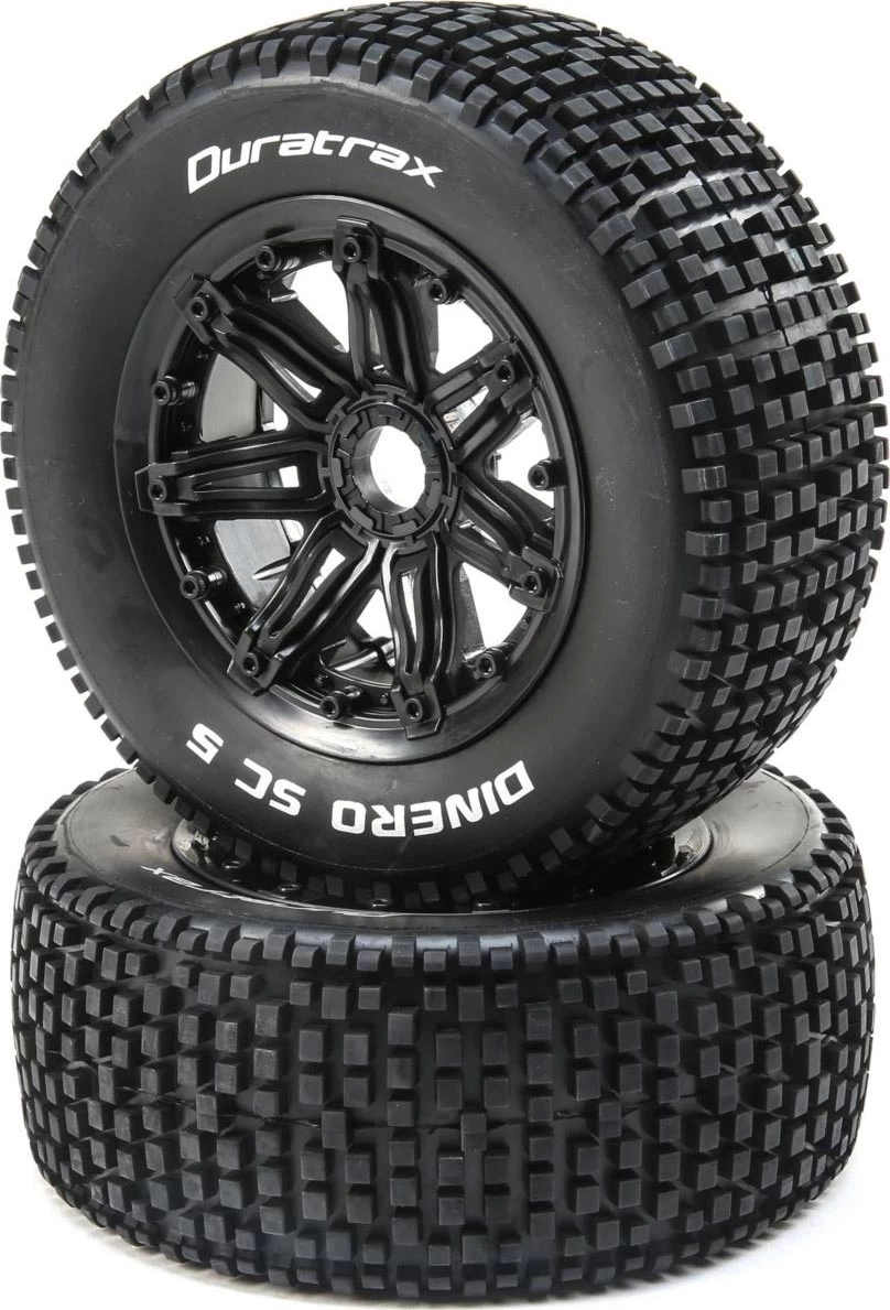DTXC5036 - Dinero 1/5 SC Sport Mntd Black 24mm (2) By DURATRAX @ Great Hobbies