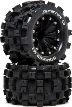 DTXC5551 - STakker MT 2.8 Mounted F/R C2 0.5-Offset Black (2) By DURATRAX @ Great Hobbies