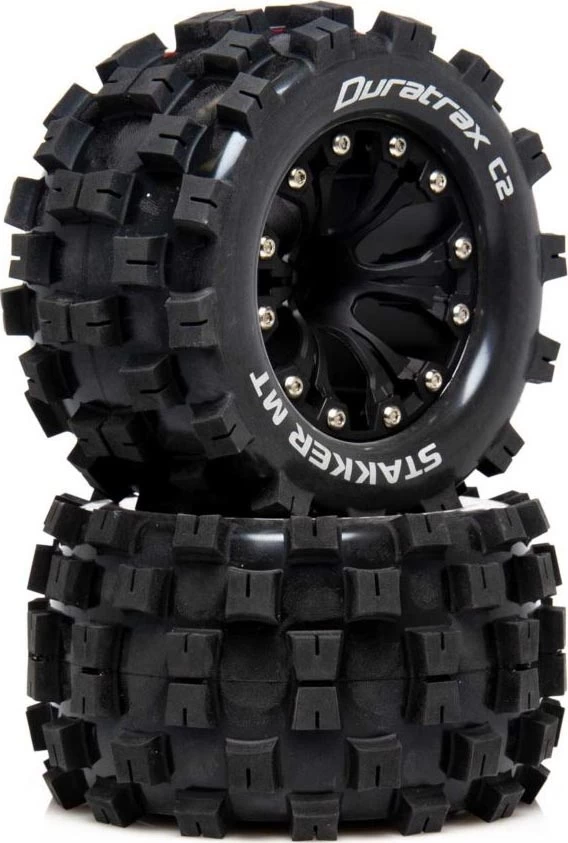 DTXC5551 - STakker MT 2.8 Mounted F/R C2 0.5-Offset Black (2) By DURATRAX @ Great Hobbies