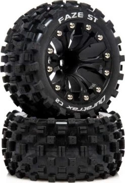DTXC5563 - Faze ST 2.8 Mounted F/R C2 0.5-Offset Black (2) By DURATRAX @ Great Hobbies