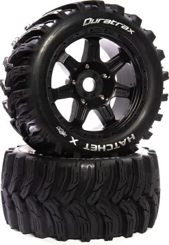 DTXC5588 - Hatchet X Belted Mounted Black 24mm Kraton 8S (2) By DURATRAX @ Great Hobbies