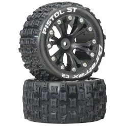 Duratrax Pistol ST 2.8" 2WD Mounted Rear C2 Tires, Black (2)