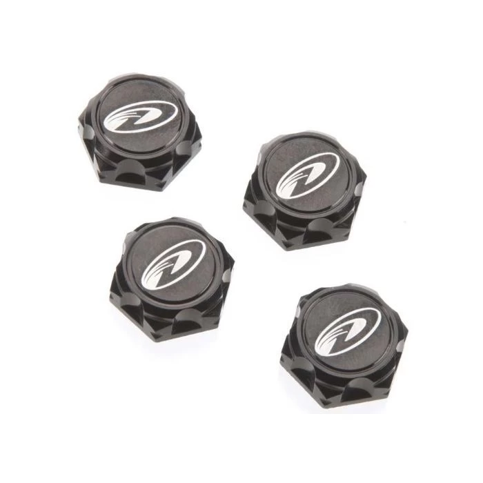 Duratrax 1/8 Scale M12x1.25 Serrated Wheel Nuts, Black (4)