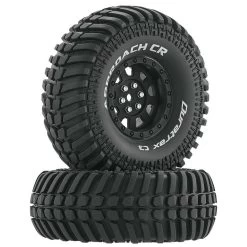 Duratrax Approach CR C3 Mounted 1.9"Crawler Tires, Black (2)
