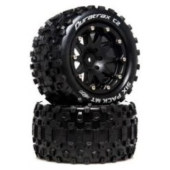 Duratrax Six Pack MT Belted 2.8" 2WD Mounted Rear Tires, 0 Offset, Black (2)