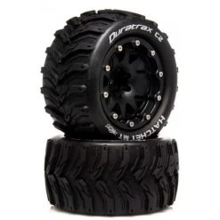 Duratrax Hatchet MT Belted 2.8 2WD Mounted Rear Tires, 0.5 Offset, Black (2)