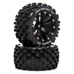 Duratrax Front/Rear Faze ST 2.8" Mounted C2 Tires 0 Offset Black (2)
