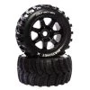 Duratrax Hatchet Mounted 24mm Hex Wheels, Black (Kraton 8S) (2)