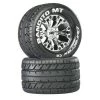 DuraTrax Bandito MT 1/10 2.8” Mounted MT Tires, Chrome Wheels, Foam Inserts, 1/2 Offset (2)
