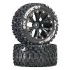 DuraTrax Sixpack ST 2.8" Mounted Truck Tires For Rear 2WD Black (2)