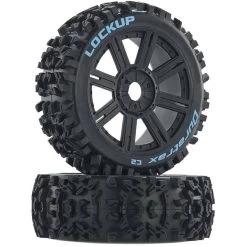 Duratrax Lockup Buggy Tires On 8 Spoke Wheels, C2, Black (2)