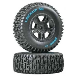 Lockup SC Tire C2 Mounted Black SC10 Rear (2)